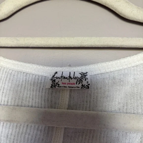 Free People White Ribbed Knit Top - Picture 3 of 3